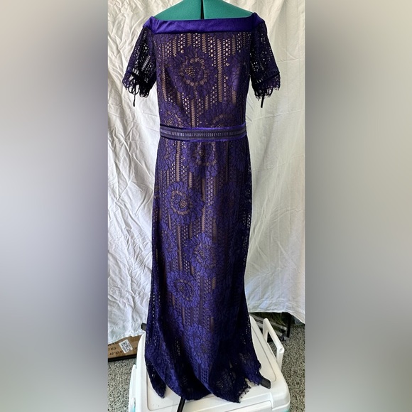 Tadashi Shoji Dresses & Skirts - Tadashi Shoji Blue Illusion ROSINA GOWN Dress Size 14. NEW PICTURES!